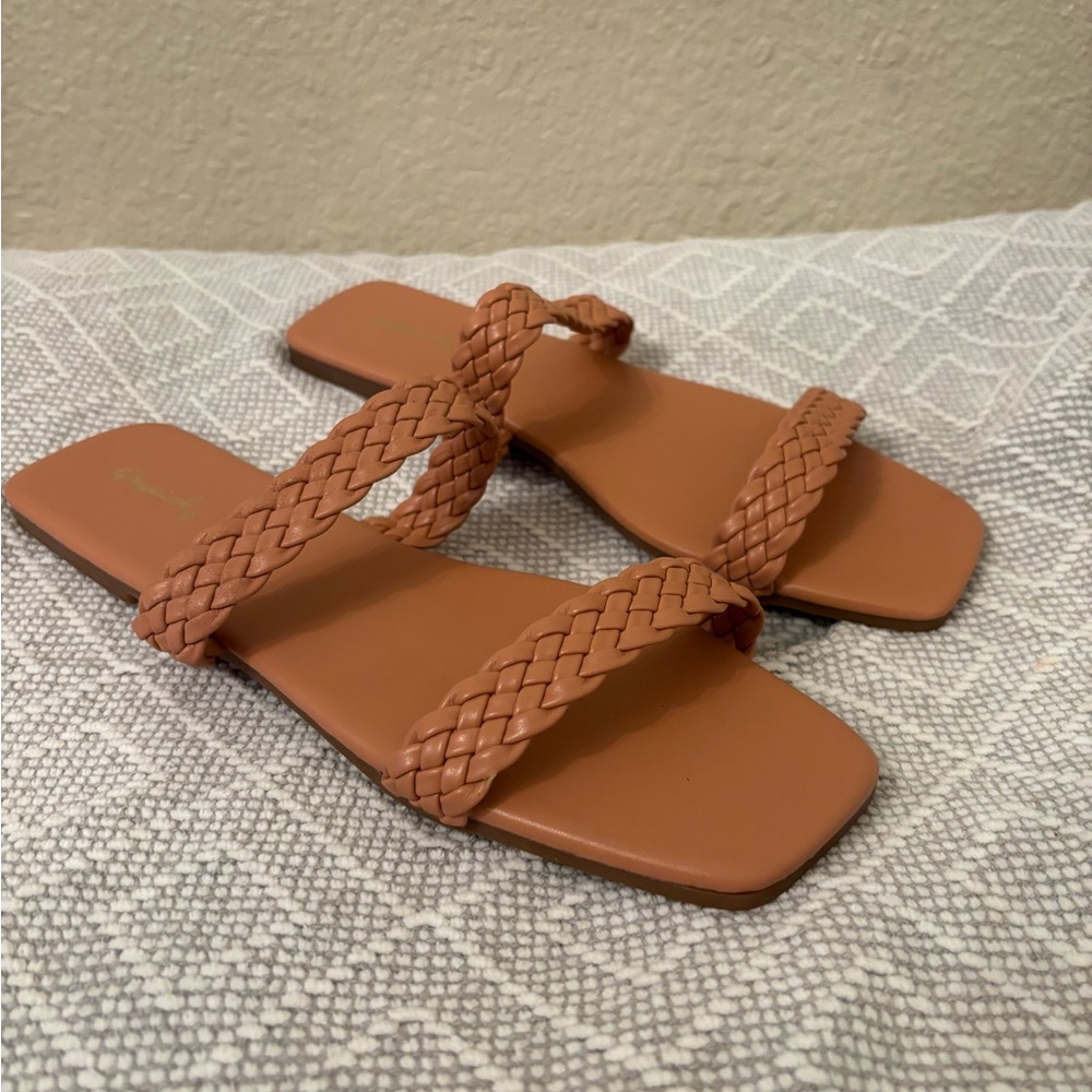 Braided Tan Sandals